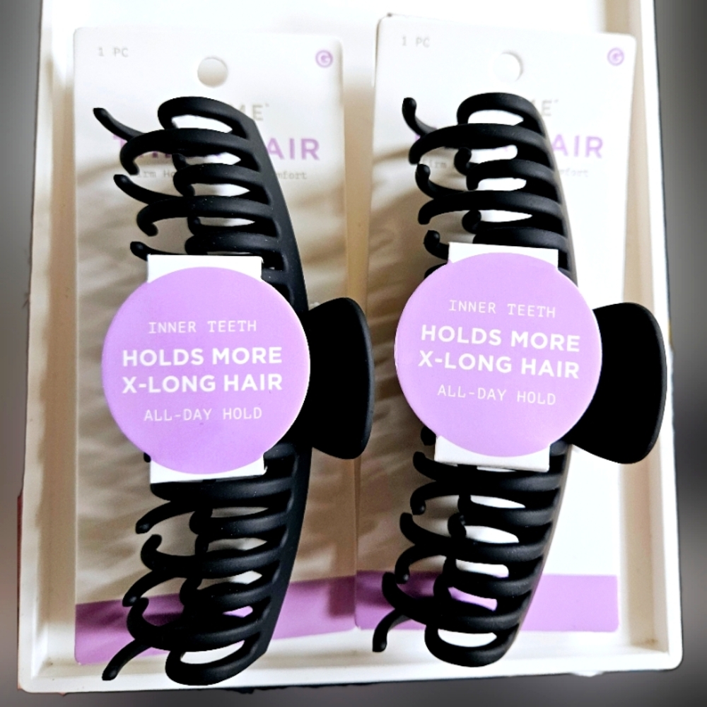 NWT 》2×《 GIMME THICK HAIR LONG BARREL HAIR CLAWS BLACK!